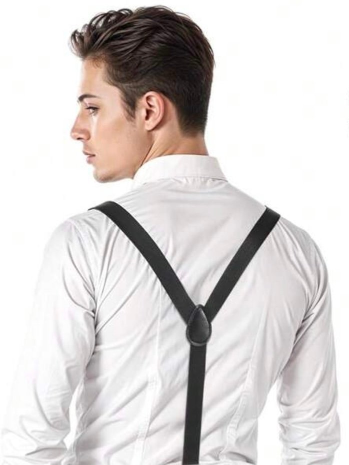 Men's Black Adjustable Y Back Suspenders (5.0) - Image 4