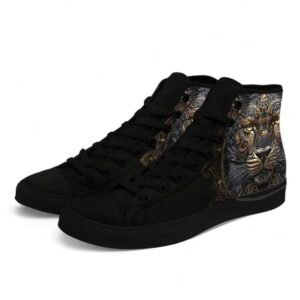 Screenshot Lion Retro Printed Breathable Men's High Top Sneakers (4.91)