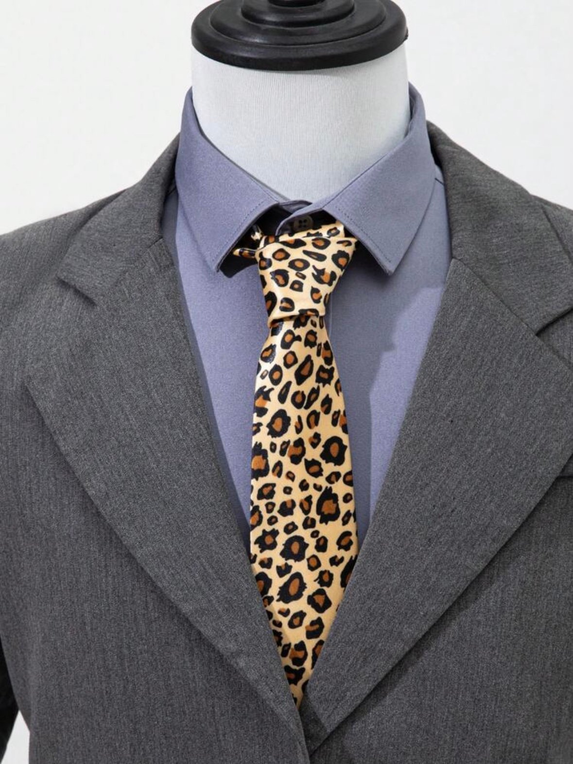 Men's leopard Animal Print Tie (4.88) - Image 4