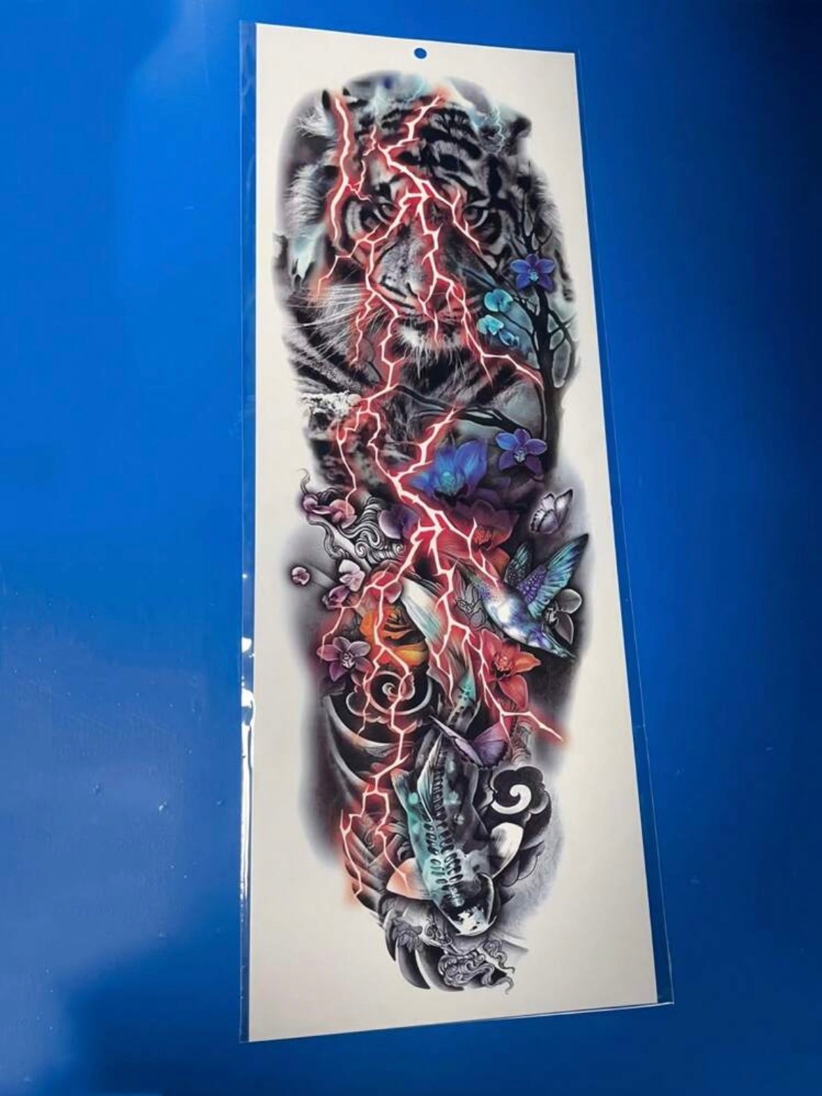 Glow In The Dark Men's Lion Tattoo Sleeve UV Temporary Tattoo (4.83) - Image 4