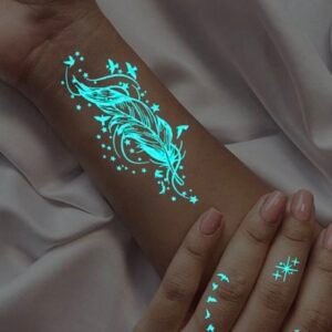 Screenshot Glow In The Dark UV Temporary Tattoo Set For Women