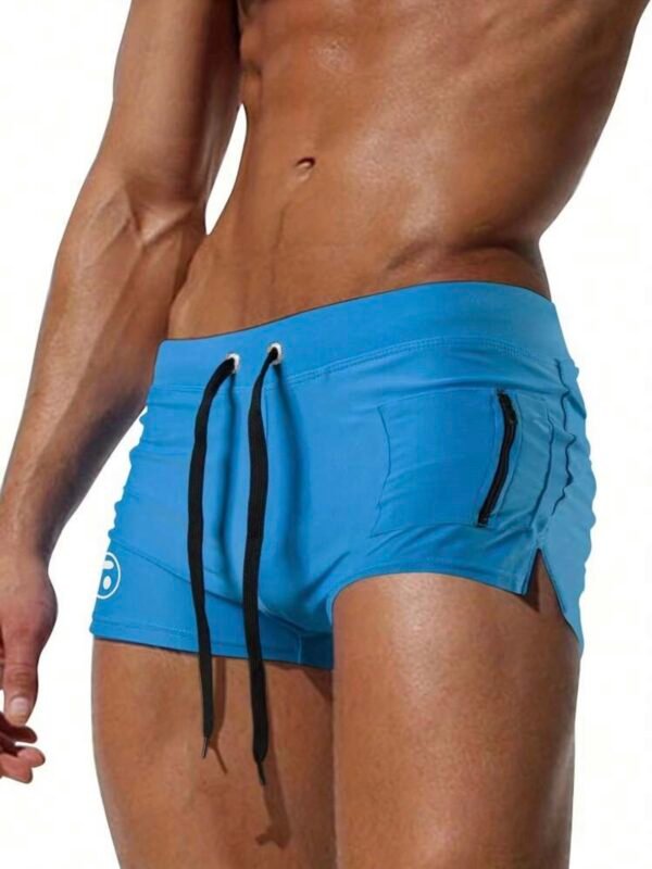 Men's Sexy Brief Swimming Trunks With Front Pocket Beach Shorts (4.77) - Image 9