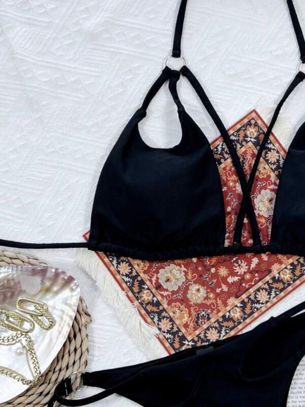 Sexy Swim Mini Triangle Cut Out Thong Bikini (4.83) - Image 4
