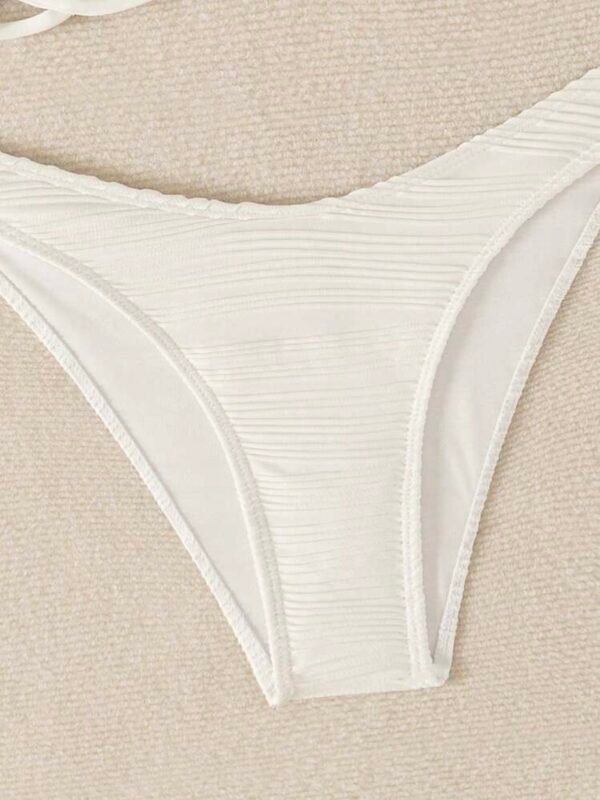 Sexy Beach Pearl Decor Halter High Cut Trieagle Women's Bikini Set (4.94) - Image 7