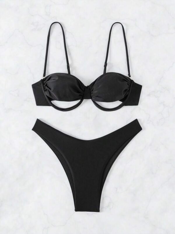 Sexy Swim Beach Cut Out Ruched Push Up Bikini Set (4.90) - Image 8