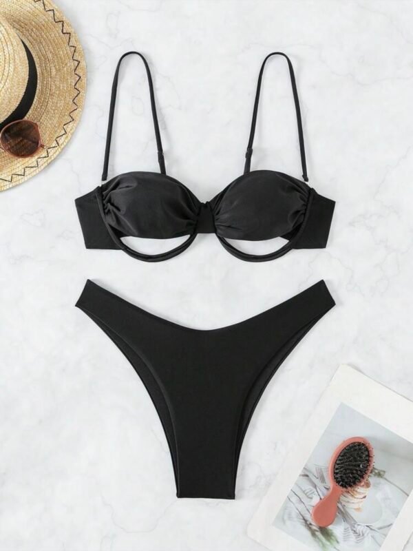 Sexy Swim Beach Cut Out Ruched Push Up Bikini Set (4.90) - Image 5