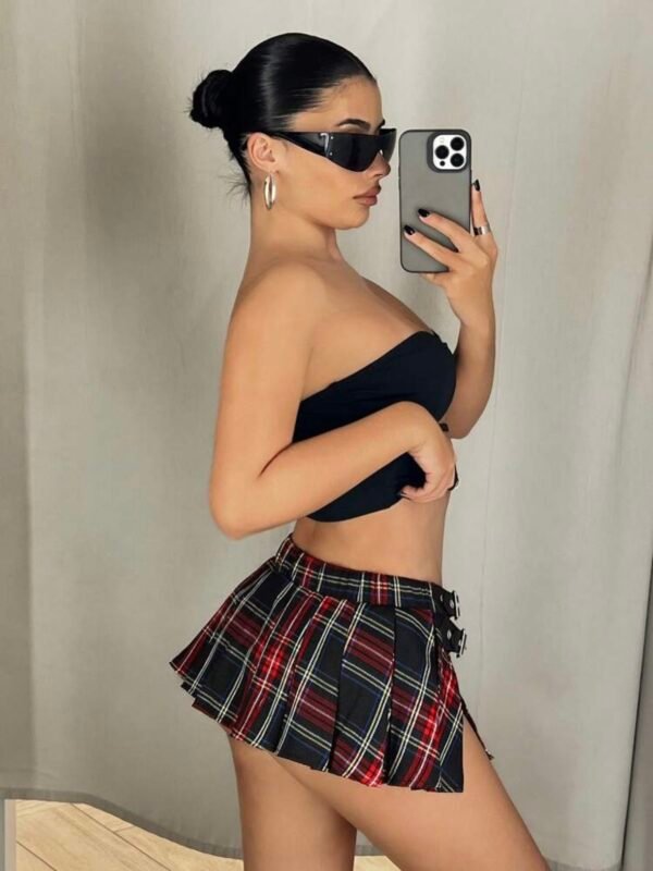 Sexy Women's Plaid Pleated Punk Skirt (4.89) - Image 6