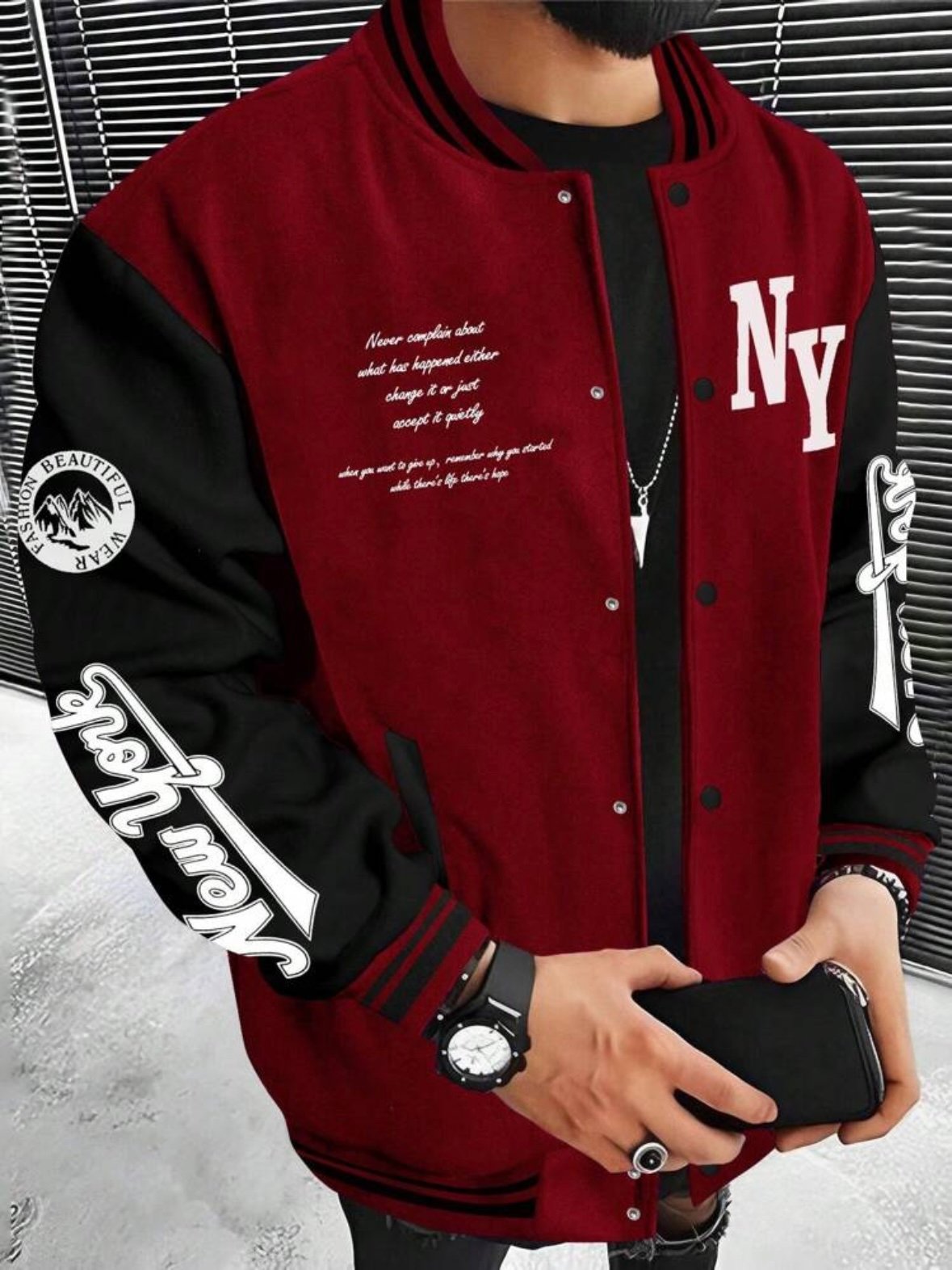 Men's Graphic Lettermen Jacket (4.94)