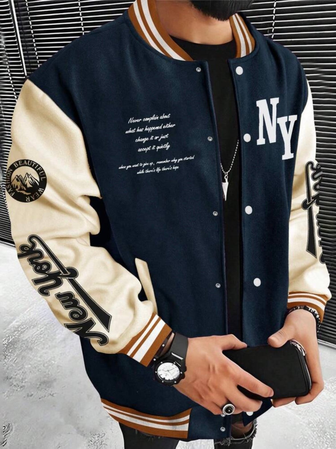 Men's Graphic Lettermen Jacket (4.94) - Image 27