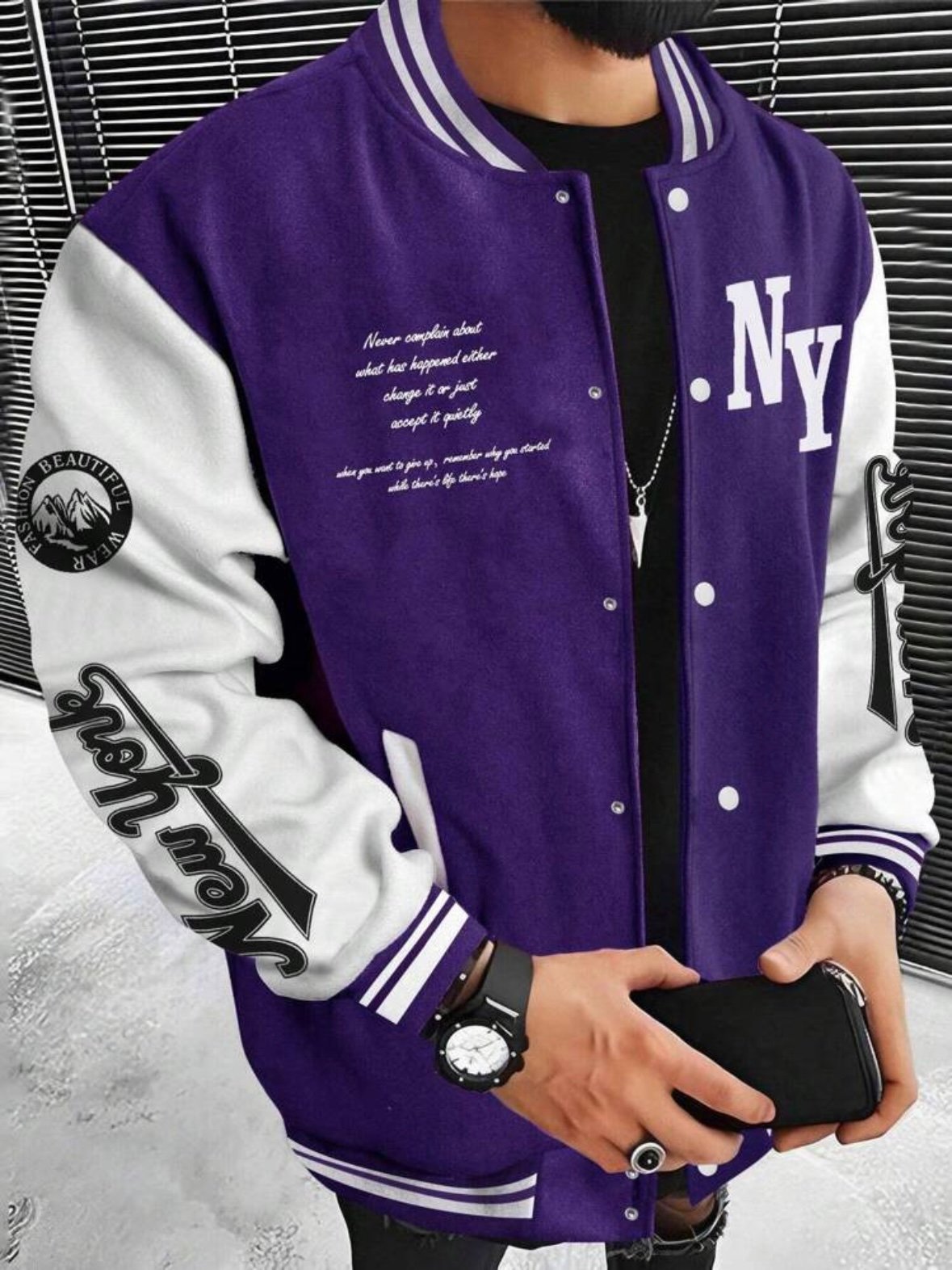Men's Graphic Lettermen Jacket (4.94) - Image 23