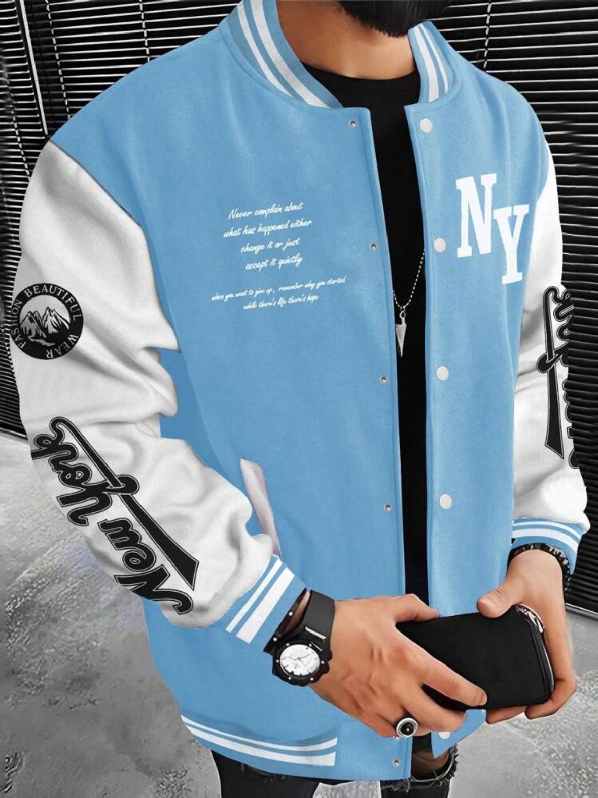 Men's Graphic Lettermen Jacket (4.94) - Image 25