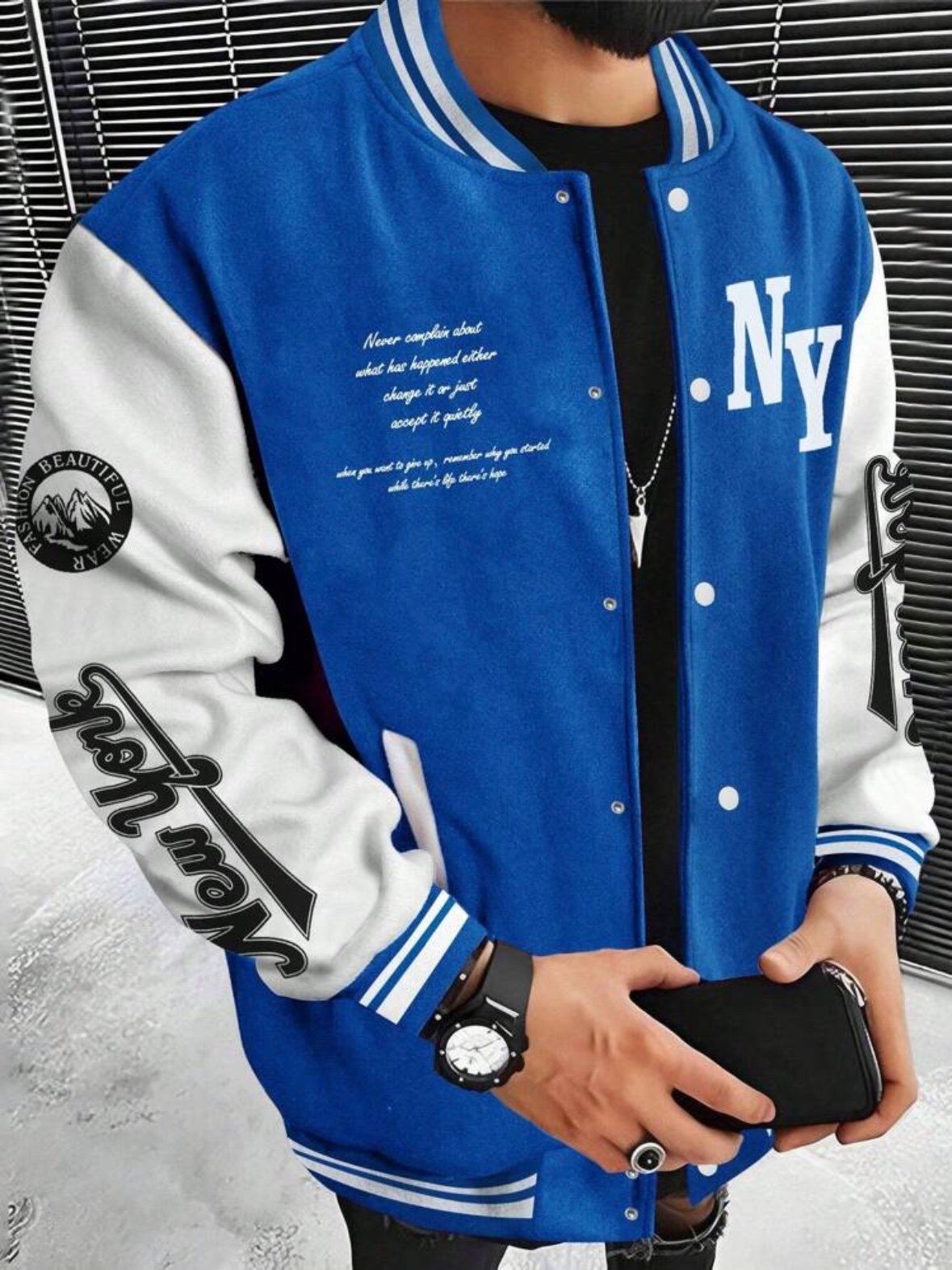 Men's Graphic Lettermen Jacket (4.94) - Image 17