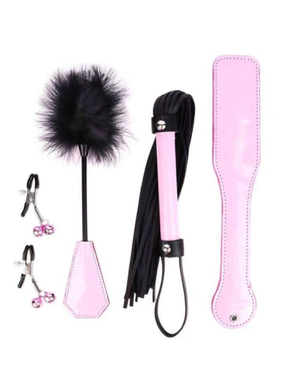 Bondage Whip Crop Tickler Nipple Clamps Set (4.77) - Image 4