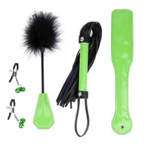 Bondage Whip Crop Tickler Nipple Clamps Set (4.77)