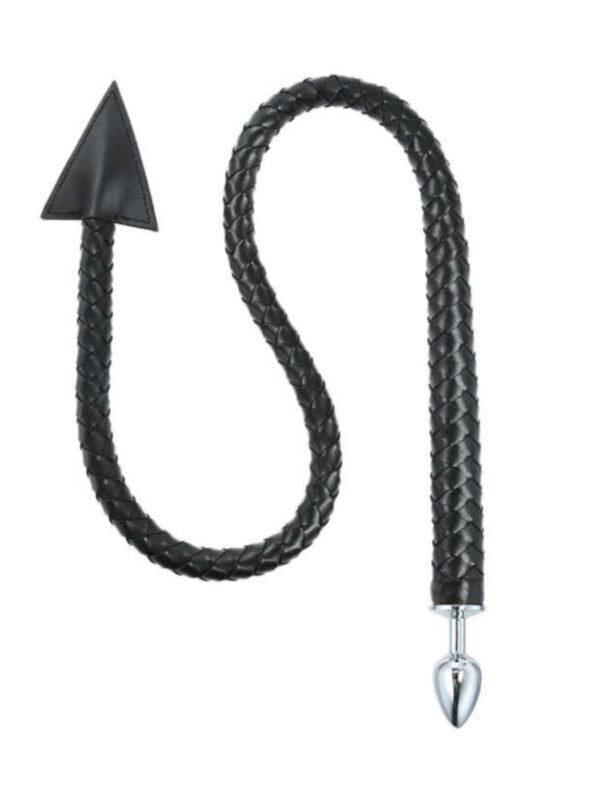 Devil Anal Plug With Leather Whip Tail Erotic Butt Plug (5.0)