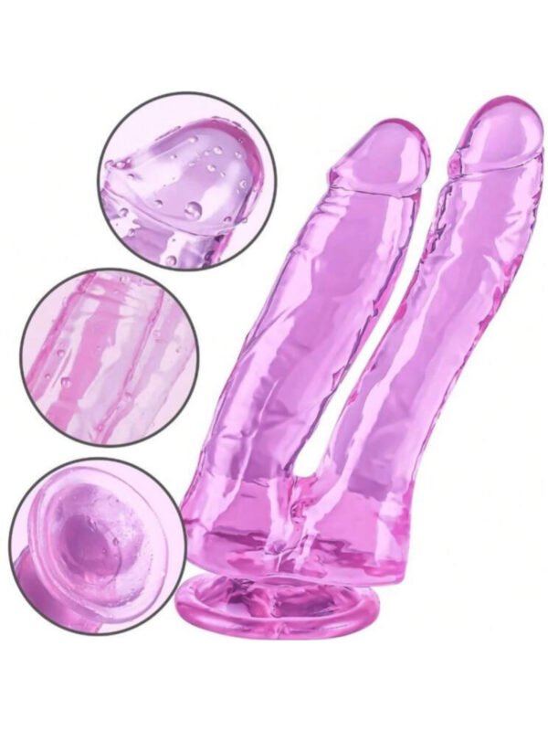 Double Realistic Dildo 6.9 Inch Lifelike Suction Cup Dildo (4.75)