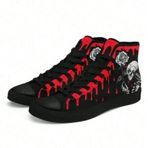 Screenshot Men's Skull Halloween High Top Canvas Sneakers (4.85)