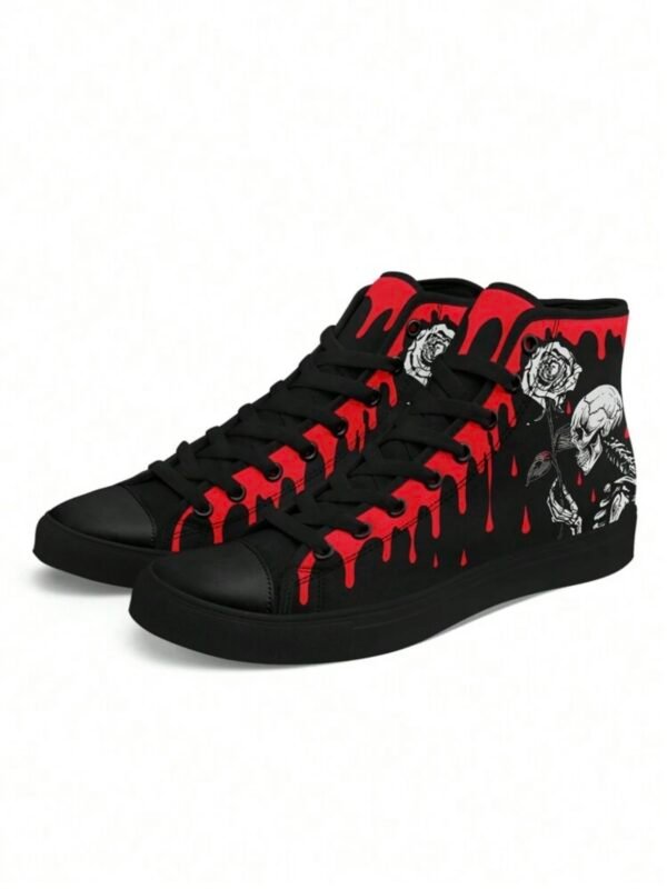Men's Skull Halloween High Top Canvas Sneakers (4.85)