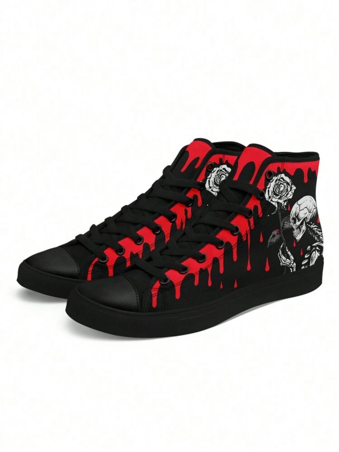 Men's Skull Halloween High Top Canvas Sneakers (4.85)