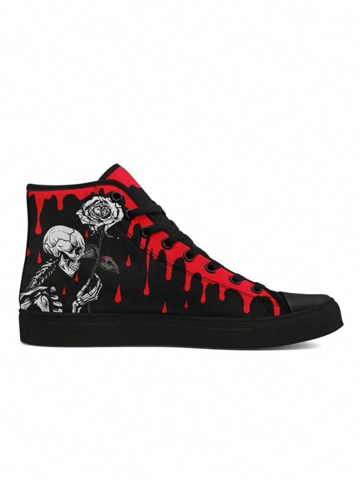 Men's Skull Halloween High Top Canvas Sneakers (4.85) - Image 2