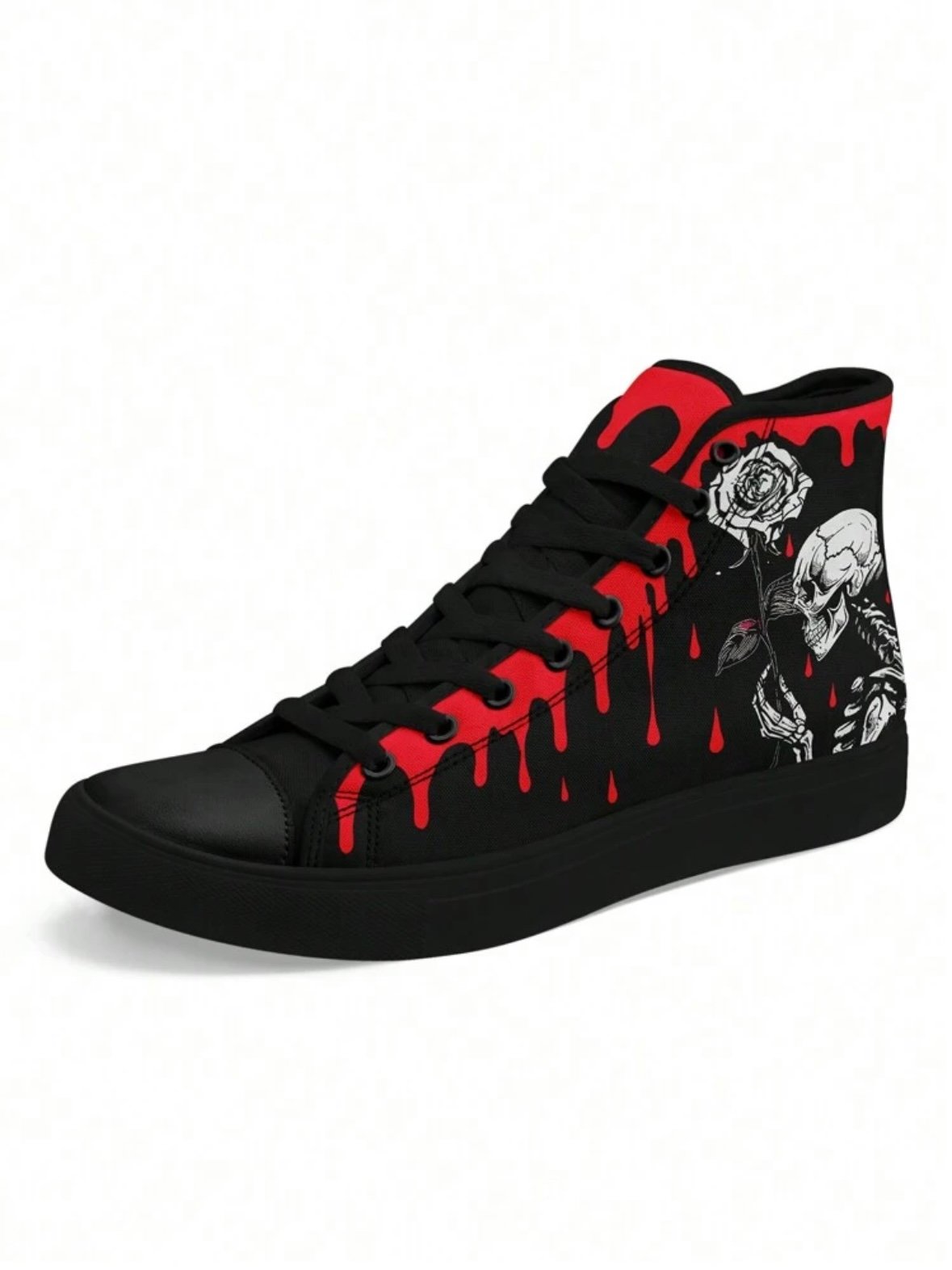 Men's Skull Halloween High Top Canvas Sneakers (4.85) - Image 5