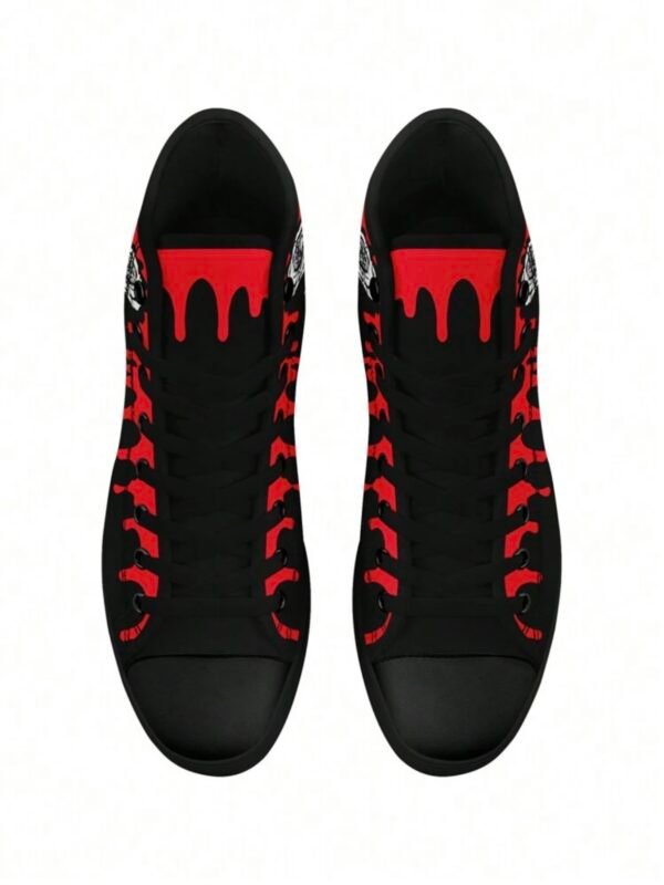 Men's Skull Halloween High Top Canvas Sneakers (4.85) - Image 7