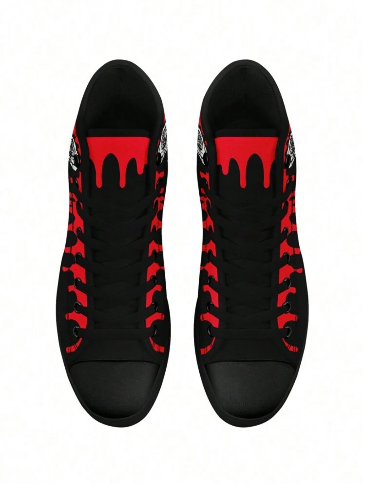Men's Skull Halloween High Top Canvas Sneakers (4.85) - Image 7