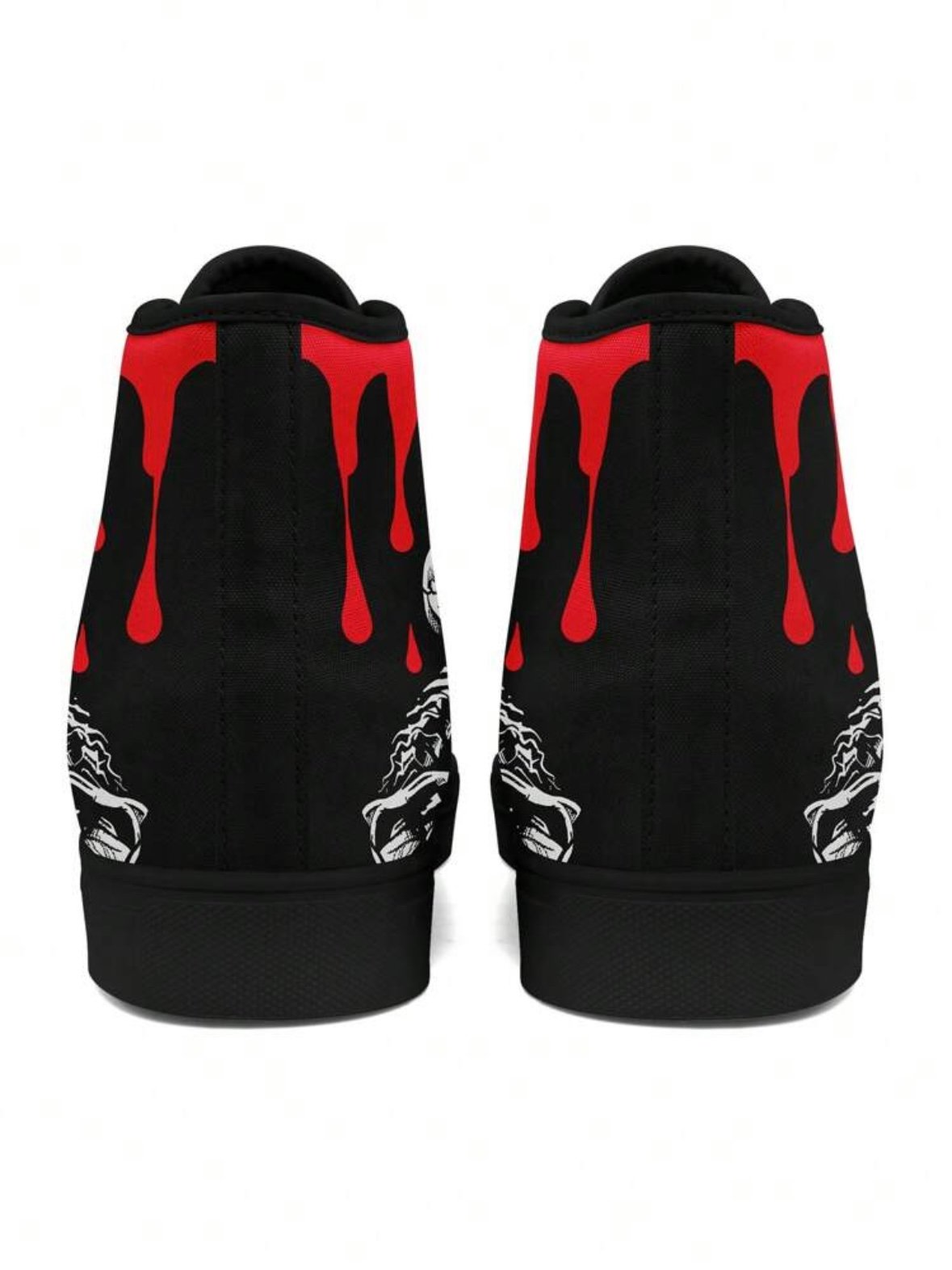 Men's Skull Halloween High Top Canvas Sneakers (4.85) - Image 4
