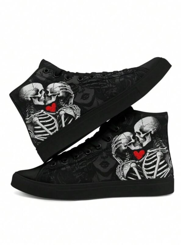Men's Skull Halloween High Top Canvas Sneakers (4.85) - Image 15
