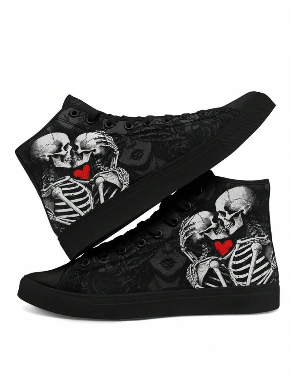 Men's Skull Halloween High Top Canvas Sneakers (4.85) - Image 15
