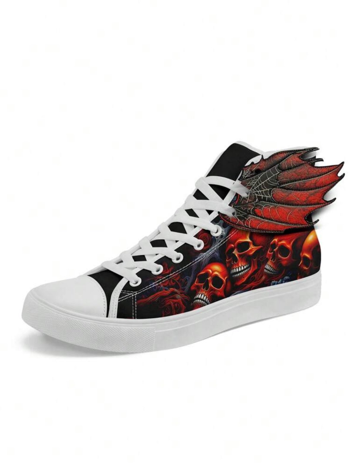 Men's Skull Halloween High Top Canvas Sneakers (4.85) - Image 10