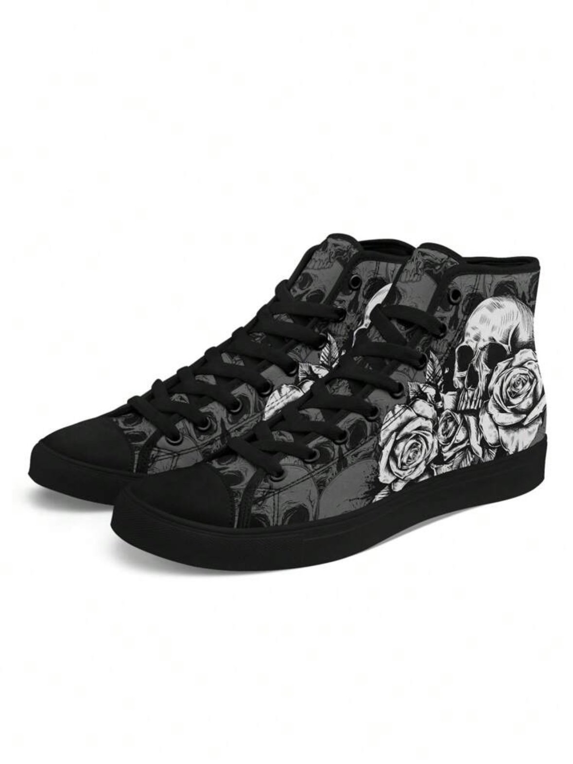 Men's Skull Halloween High Top Canvas Sneakers (4.85) - Image 12