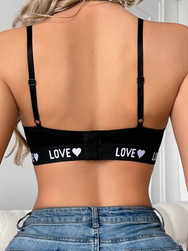 Women's Elastic Heart Love Printed Elastic Bra (4.78) - Image 10