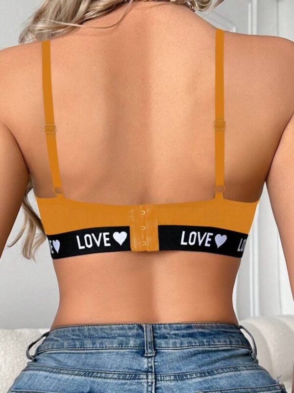 Women's Elastic Heart Love Printed Elastic Bra (4.78) - Image 2