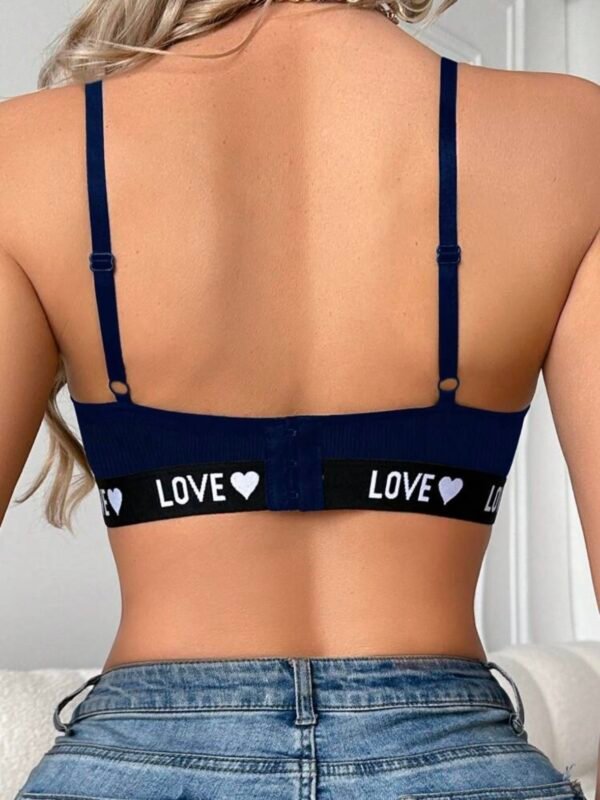 Women's Elastic Heart Love Printed Elastic Bra (4.78) - Image 8