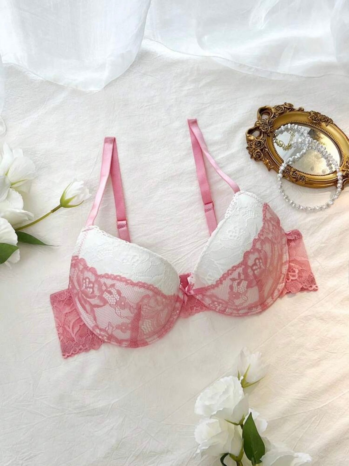 Women's Lace Color Block Bra (4.84) - Image 6