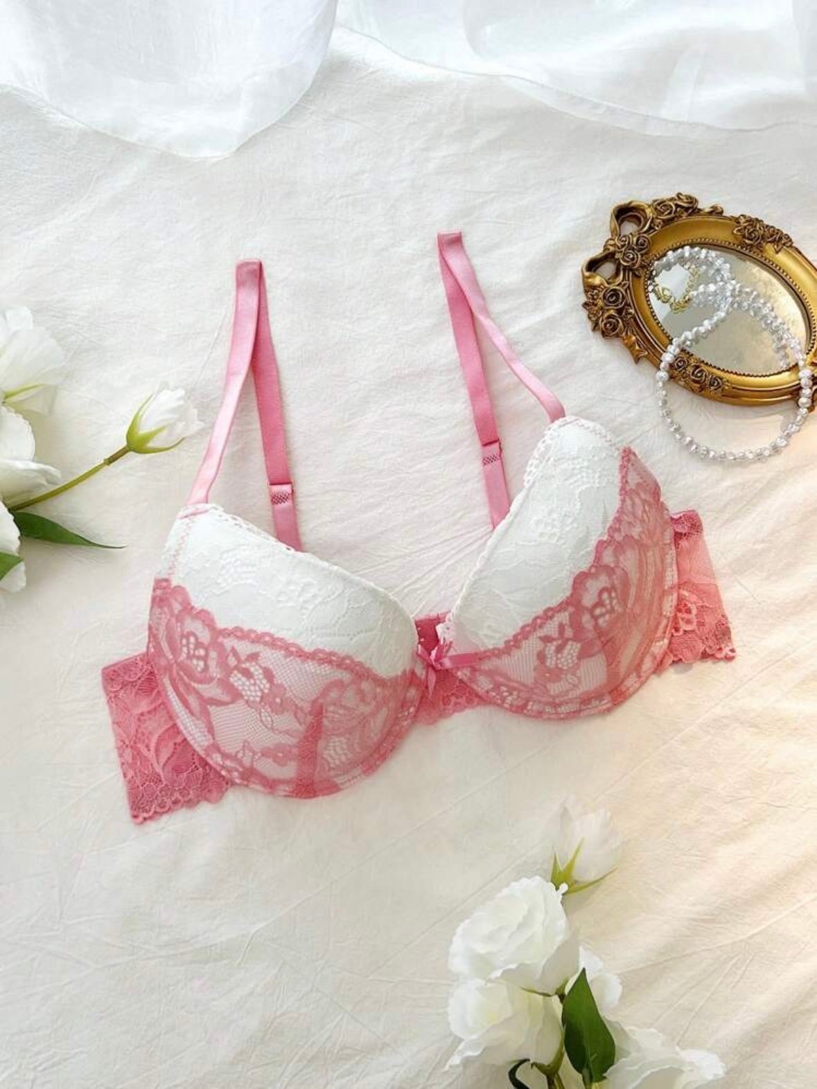 Women's Lace Color Block Bra (4.84) - Image 5