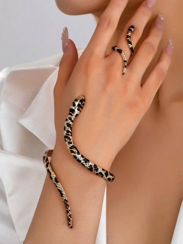 Snake Ring Bracelet Set For Women (4.84)