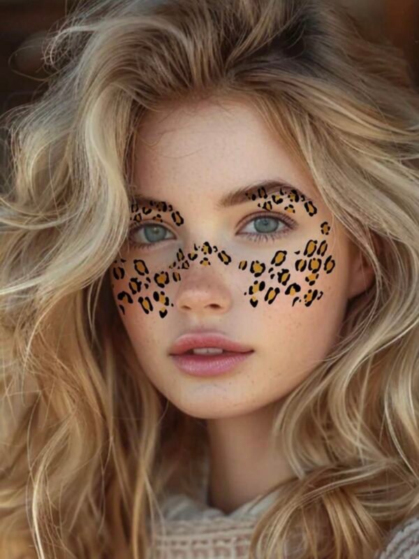 Temporary Face Or Body Leopard Print Tattoo (4.92)
