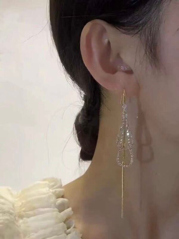 Bohemian Rhinestone Chain Design Earrings For Women (4.89) - Image 4