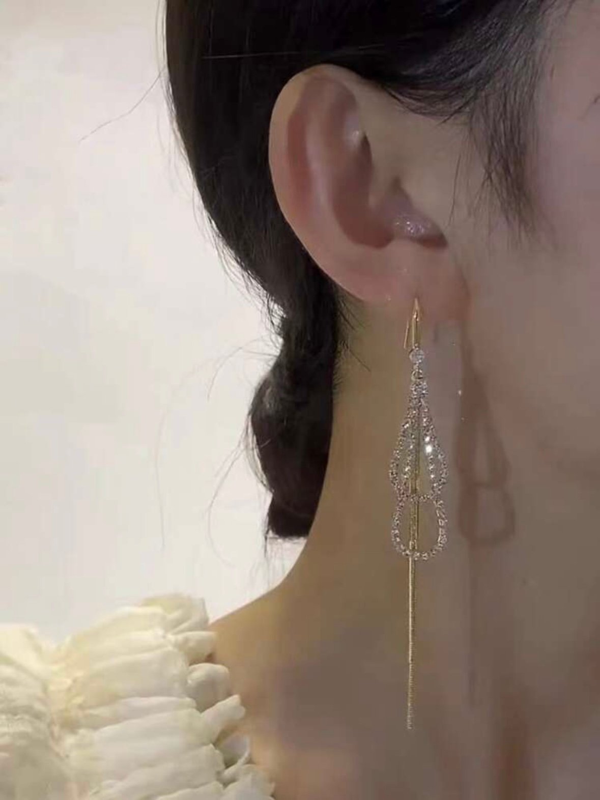 Bohemian Rhinestone Chain Design Earrings For Women (4.89) - Image 4