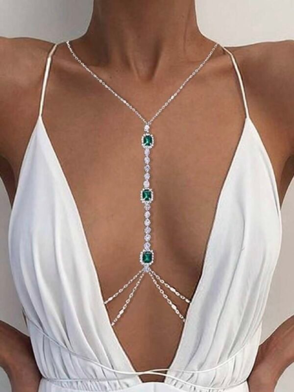 Body Chain Necklace Rhinestone Jewelry For Women (4.89) - Image 2
