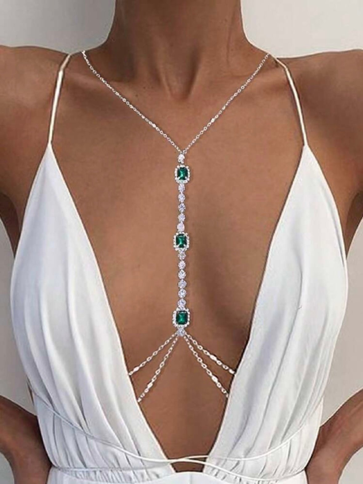 Body Chain Necklace Rhinestone Jewelry For Women (4.89) - Image 2