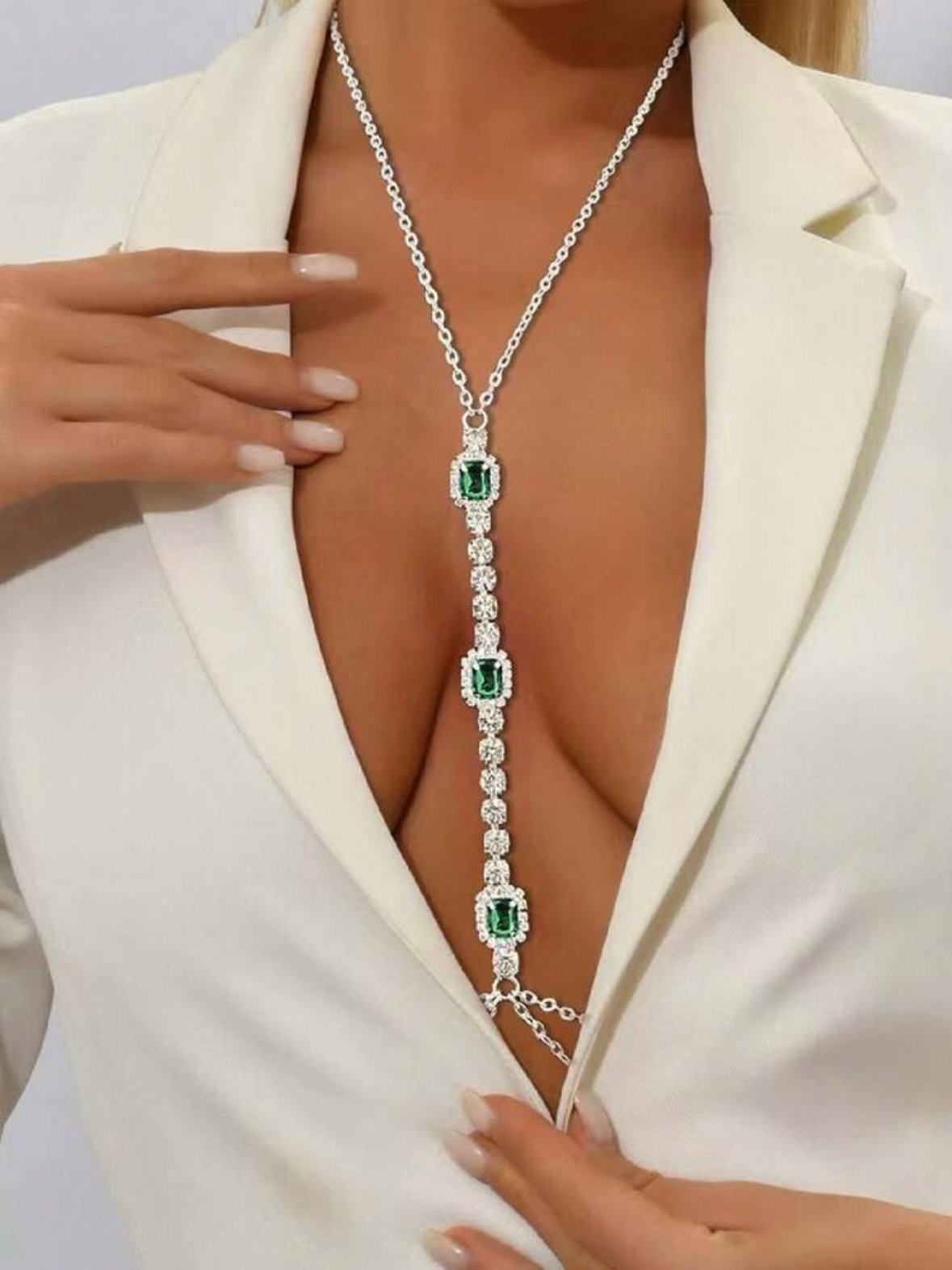 Body Chain Necklace Rhinestone Jewelry For Women (4.89) - Image 3