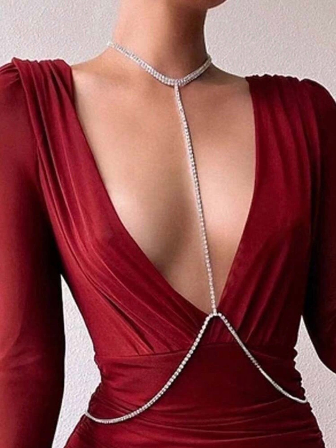 Body Chain Necklace Rhinestone Jewelry For Women (4.89) - Image 4