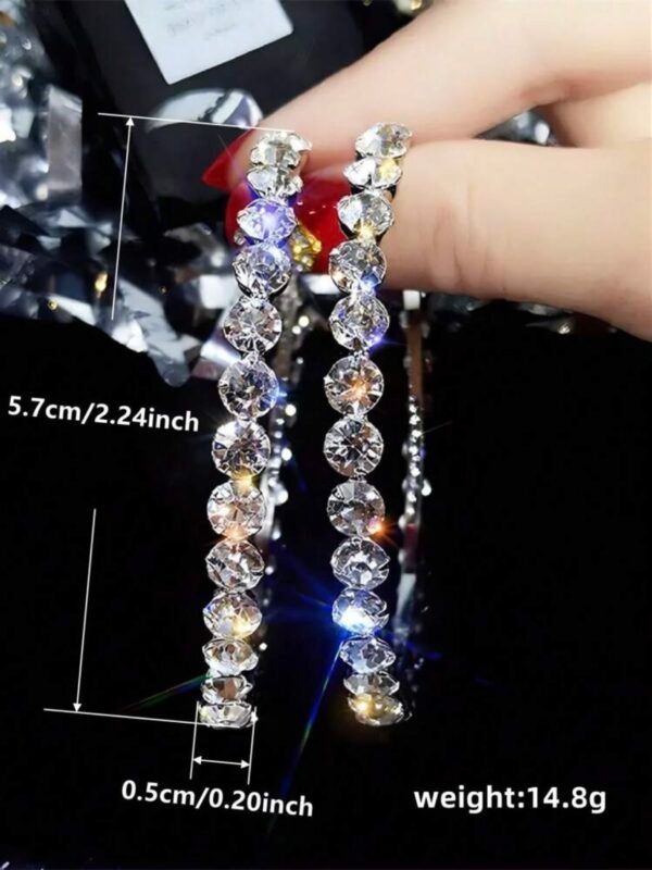 Rhinestone Hoop Earrings For Women (4.93) - Image 6