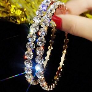 Rhinestone Hoop Earrings For Women (4.93)