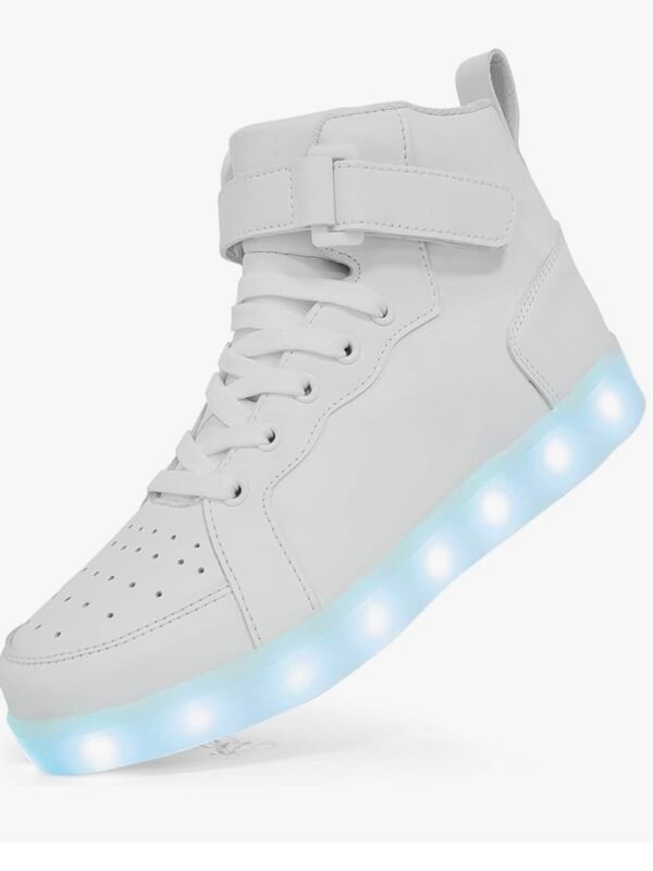 LED Light Up High Top Sneakers Flashing Shoes For Men Or Women (4.40) - Image 2