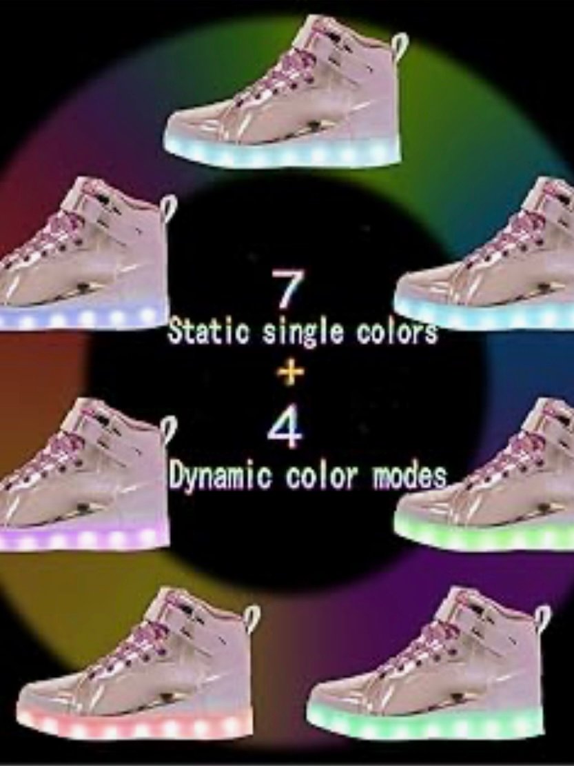 LED Light Up High Top Sneakers Flashing Shoes For Men Or Women (4.40) - Image 6