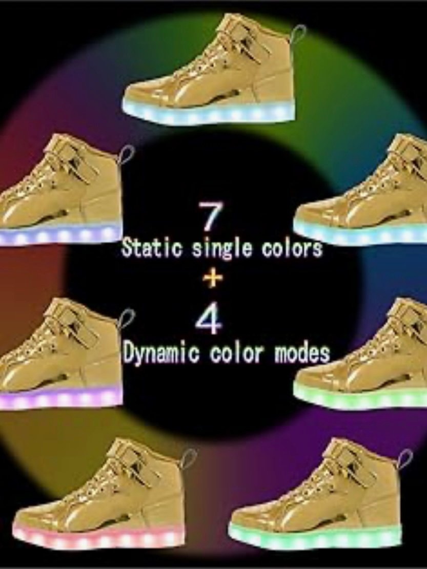 LED Light Up High Top Sneakers Flashing Shoes For Men Or Women (4.40) - Image 9